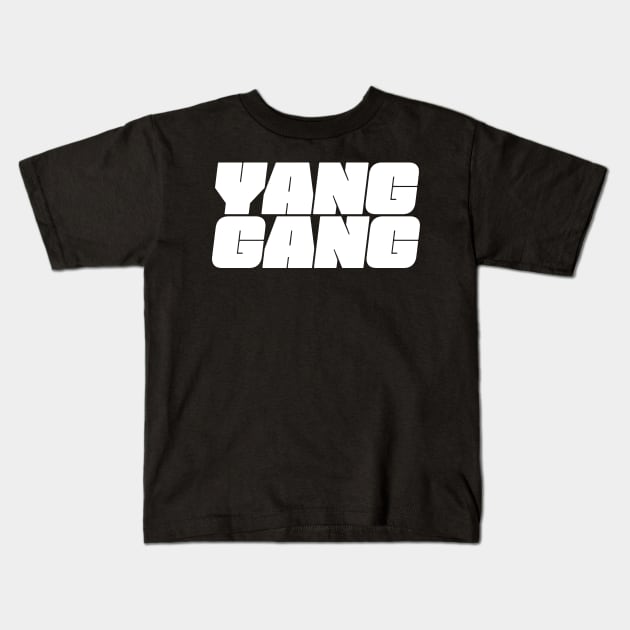 Andrew Yang: #YangGang Kids T-Shirt by topower